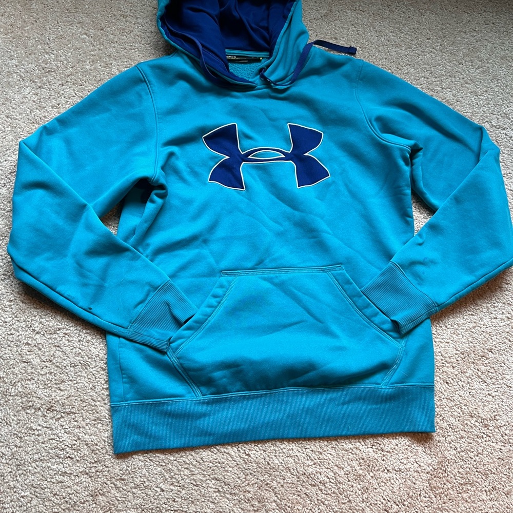 Teal Blue Youth Under Armour Hoodie (Sm/P)